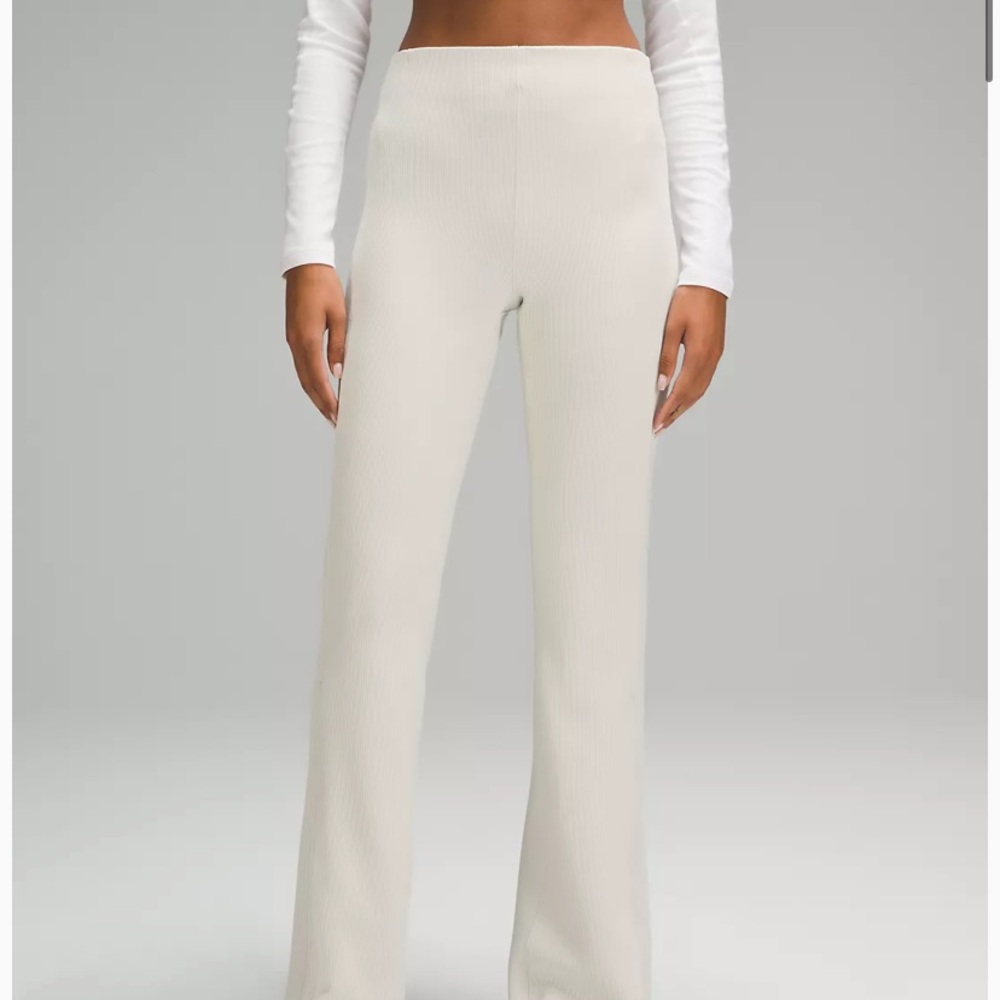 Lululemon Brushed Softstream Ribbed Zip Flared Pant